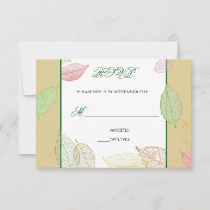 Translucent Fall Leaves - RSVP Card
