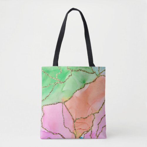 Translucent Hues Abstract Fluid Art Tote Bag