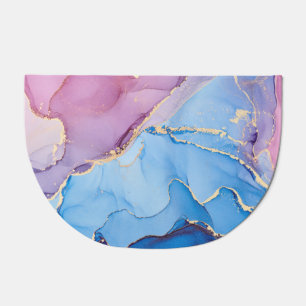Translucent Hues Fluid: Alcohol Ink Abstract Doormat