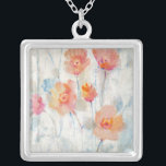 Translucent II Silver Plated Necklace<br><div class="desc">Floral</div>