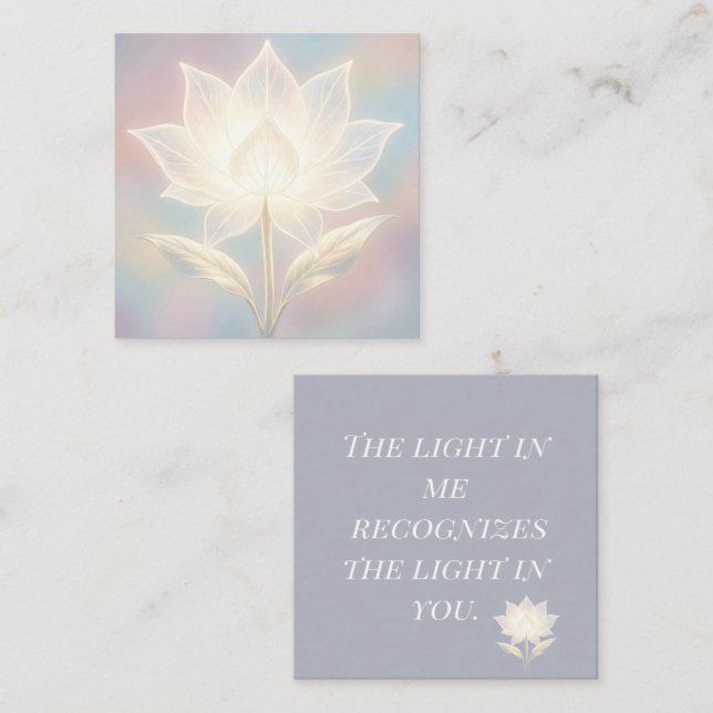 Translucent Lotus on Soft Background Note Card (Front/Back)