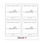 Translucent Personalized Candle Label Sticker