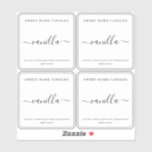 Translucent Personalized Candle Label Sticker Translucent Personalized Candle Label Sticker