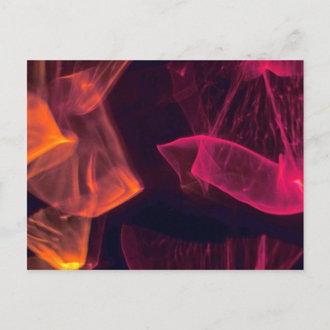 Translucent red-orange wisps postcard (Front)