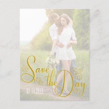 Translucent Save The Date Announcement Postcard by One_Fine_Day at Zazzle