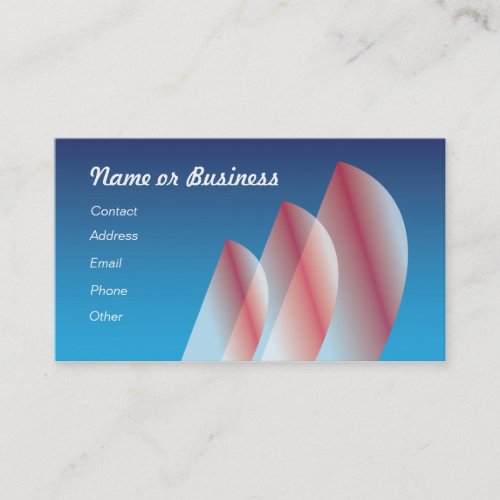 Translucent (scarlet) Tri-Sail Business Card Templates