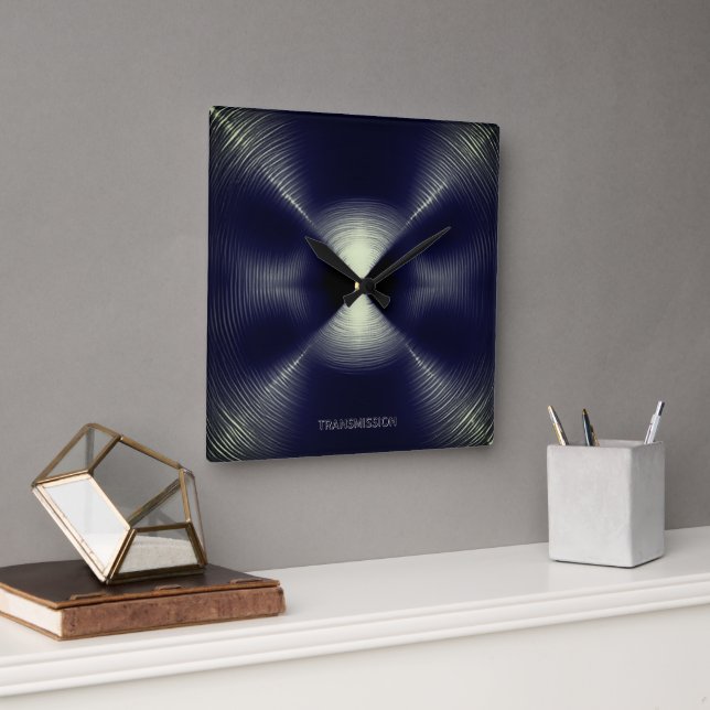 TRANSMISSION 1b Square Wall Clock (Office)