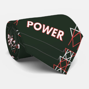 Transmission Tower and Power Line Pattern Neck Tie