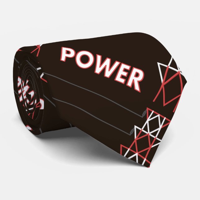 Transmission Tower and Power Line Pattern Neck Tie (Rolled)