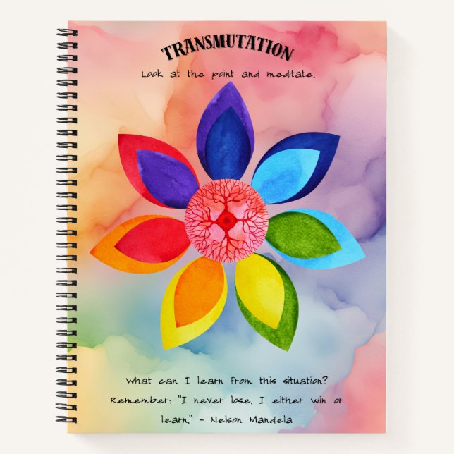 Transmutation and Growth Affirmation Notebook (Front)