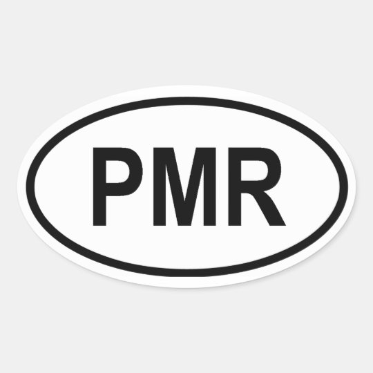 Transnistria "PMR" Oval Sticker