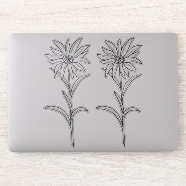 Transparant Edelweiss Sticker (Computer)