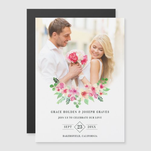 Transparency Pink Floral Wreath Romantic Photo