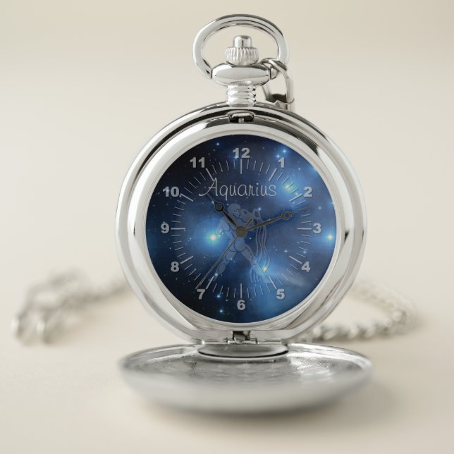 Transparent Aquarius Pocket Watch (Inside)