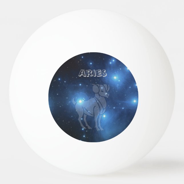 Transparent Aries Ping-Pong Ball (Front)