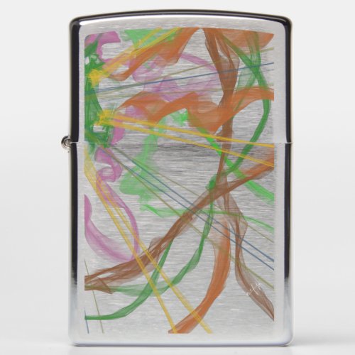 Transparent background modern and colorful stroke zippo lighter