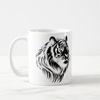 Transparent background tiger face T-Shirt Coffee Mug