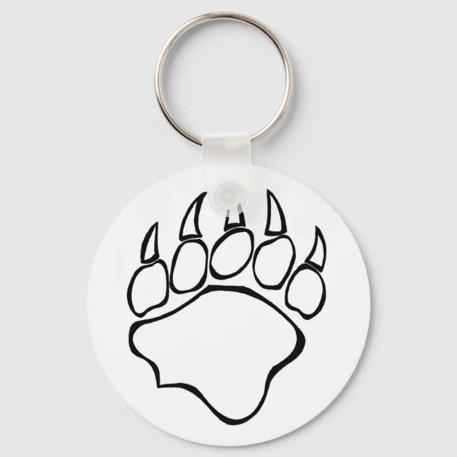 Transparent Bear Paw Keychain (Front)