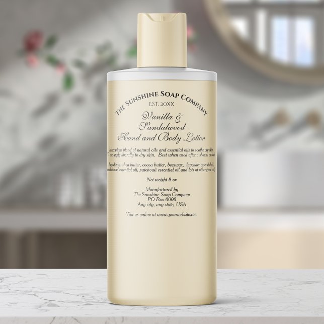 Transparent & Black Cosmetics Bottle Label (Creator Uploaded)