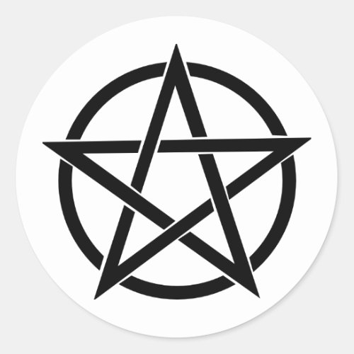 Transparent Black Pentacle Stickers