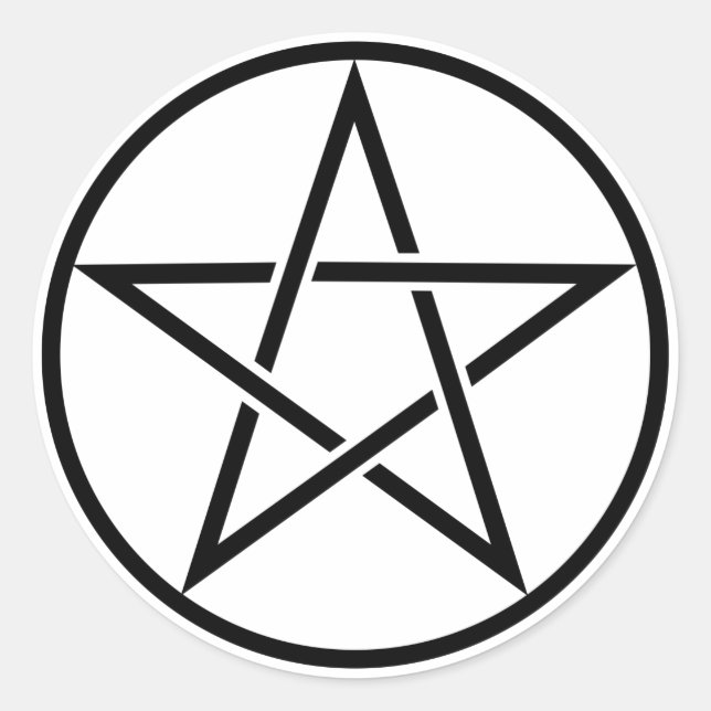 Transparent Black Pentacle Stickers (Front)