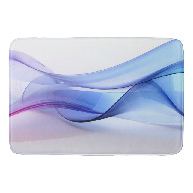 Transparent blue and lavender forms bath mat (Front)