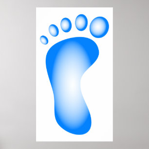Transparent Blue Foot Poster