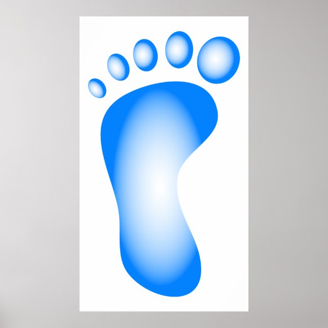 Transparent Blue Foot Poster (Front)