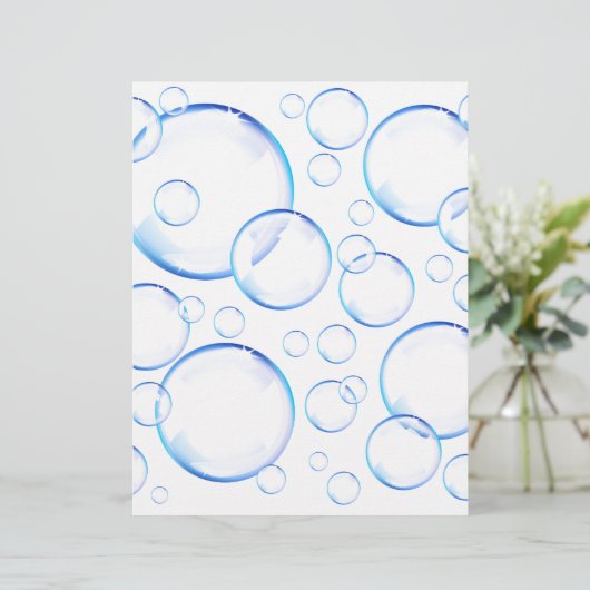 Transparent blue soap bubbles (Standing Front)