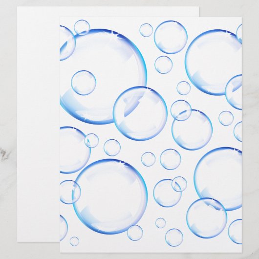 Transparent blue soap bubbles (Front/Back)