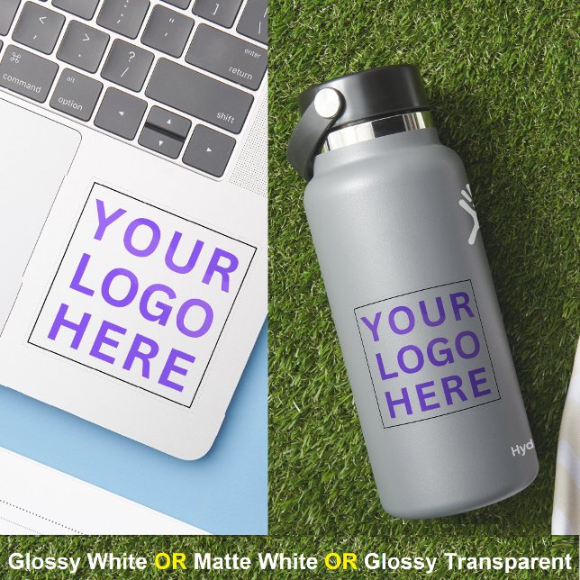 Transparent Business Logo | Branded Water Bottle Sticker (Transparent Business Logo)