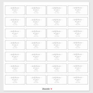 Transparent Calligraphy DIY Guest Address Sticker