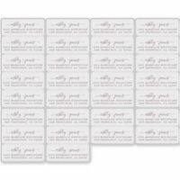 Transparent Calligraphy Return Address Labels 30x