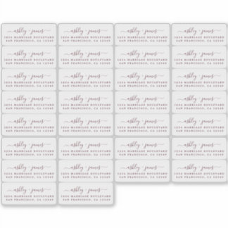 Transparent Calligraphy Return Address Labels 30x