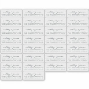 Transparent Calligraphy Return Address Labels 30x
