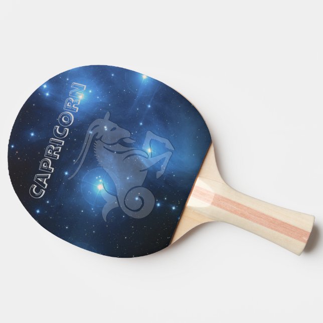 Transparent Capricorn Ping-Pong Paddle (Side)
