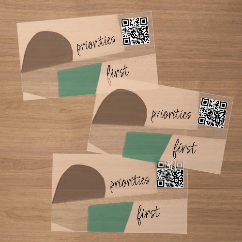 Transparent cards for special rooms clear business cards