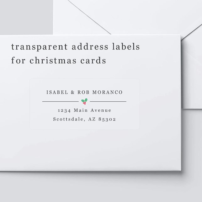 Transparent Christmas Card Address Labels (Creator Uploaded)