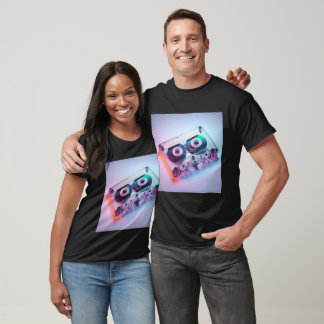 Transparent Colorful Vintage Retro Cassette T-Shirt