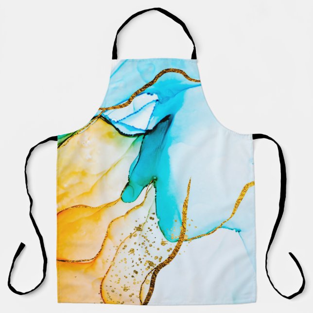 Transparent creativity. Abstract artwork. Trendy w Apron (Front)