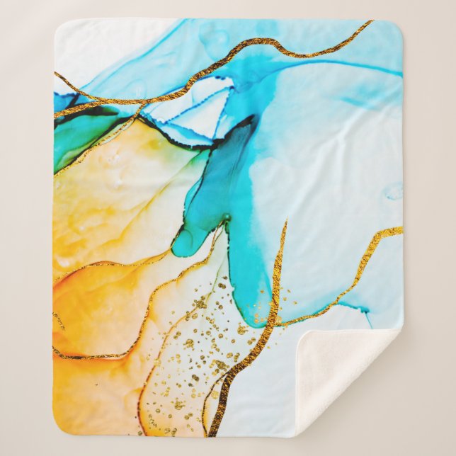 Transparent creativity. Abstract artwork. Trendy w Sherpa Blanket (Front)