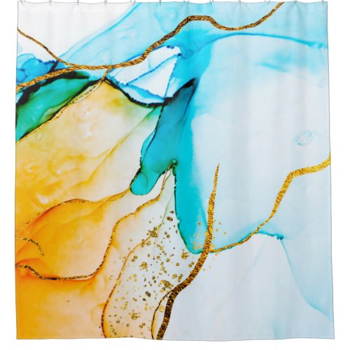 Transparent creativity Abstract artwork Trendy w Shower Curtain