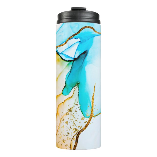 Transparent creativity. Abstract artwork. Trendy w Thermal Tumbler (Front)