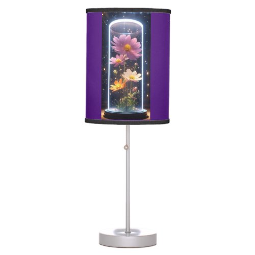 Transparent cylinder table lamp