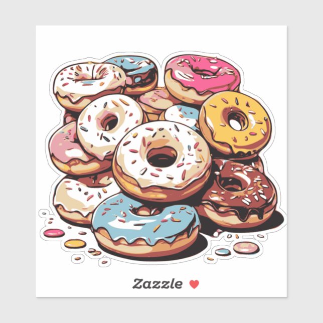 Transparent Donuts Sticker (Sheet)