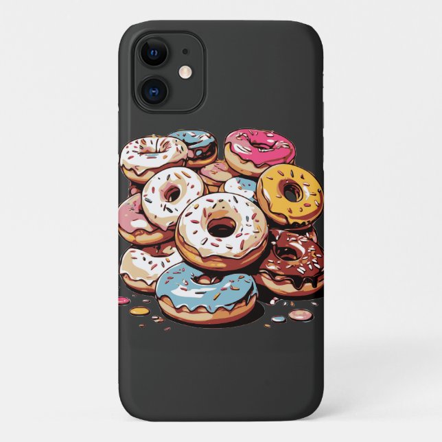 Transparent Donuts Sticker Case-Mate iPhone Case (Back)