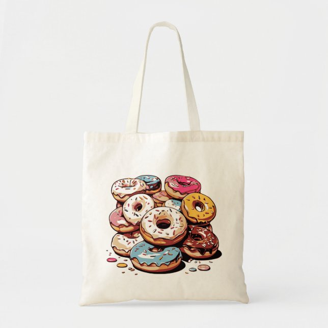 Transparent Donuts Sticker Tote Bag (Front)