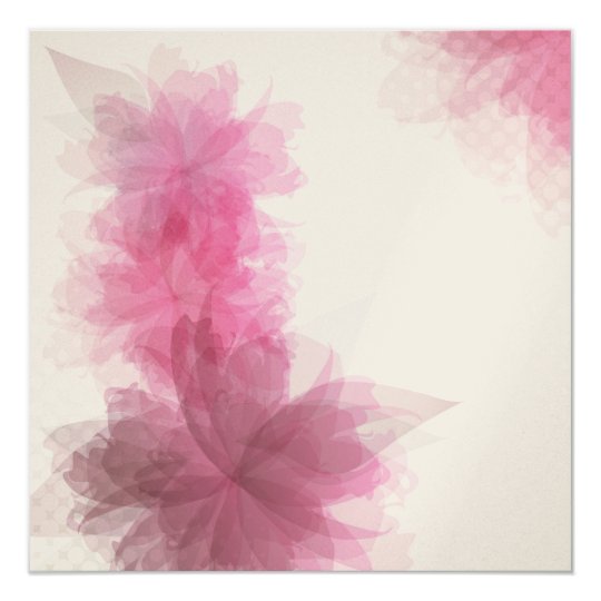 Transparent flowers invitation | Zazzle.com