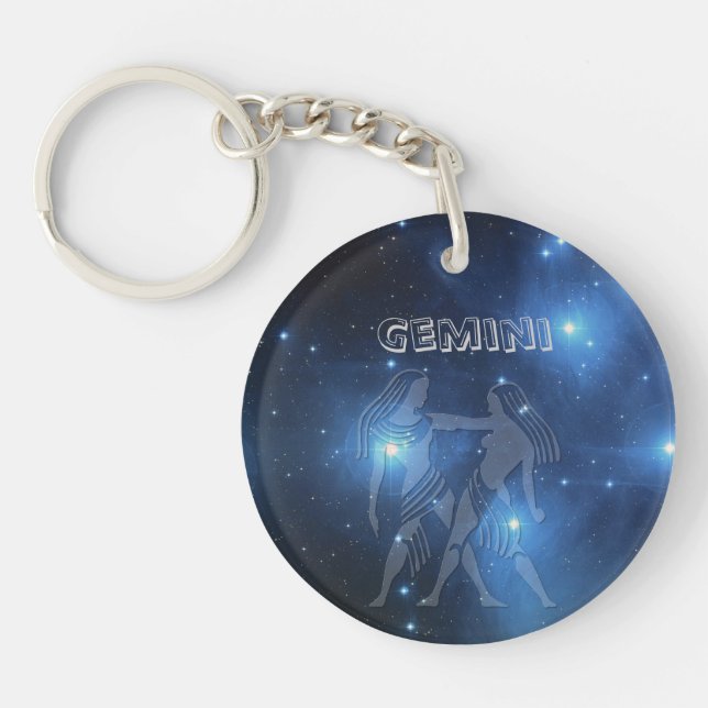 Transparent Gemini Keychain (Front)