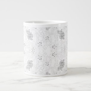 Transparent Grid Overlay – Editable PNG Texture Giant Coffee Mug